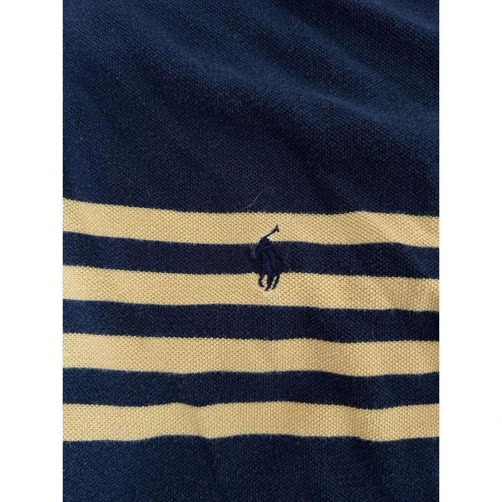 VTG Polo by Ralph Lauren Rugby Polo Shirt Men's Multi Striped Long Sleeve 2XL